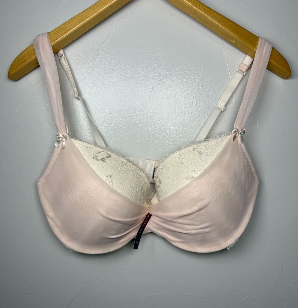 Adore Me Clairabelle Push Up Demi Bra Bridal Blush Size 34DDD NWT